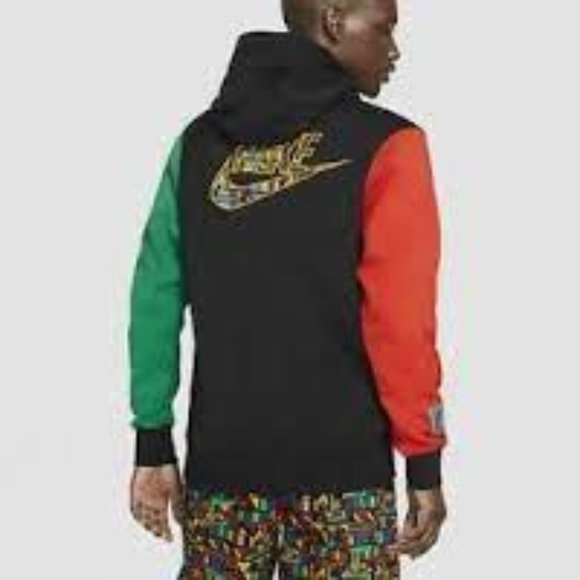 Nike Gel Playground Hoodie Air Raid Peace Urban Jungle black oversized hoodie sm - Picture 2 of 9